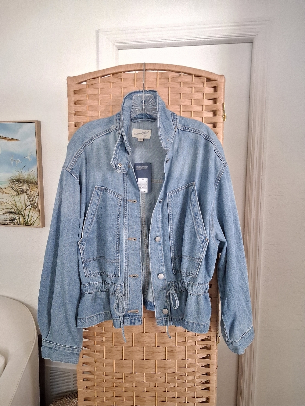 🆕️Viral Sold Out!! Universal Thread Denim Cinched Waist Jacket Medium Target🆕️